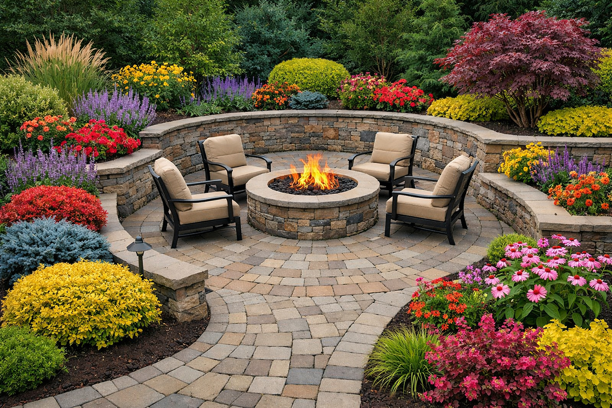 hardscaping-firepit-walkway-retaining-wall